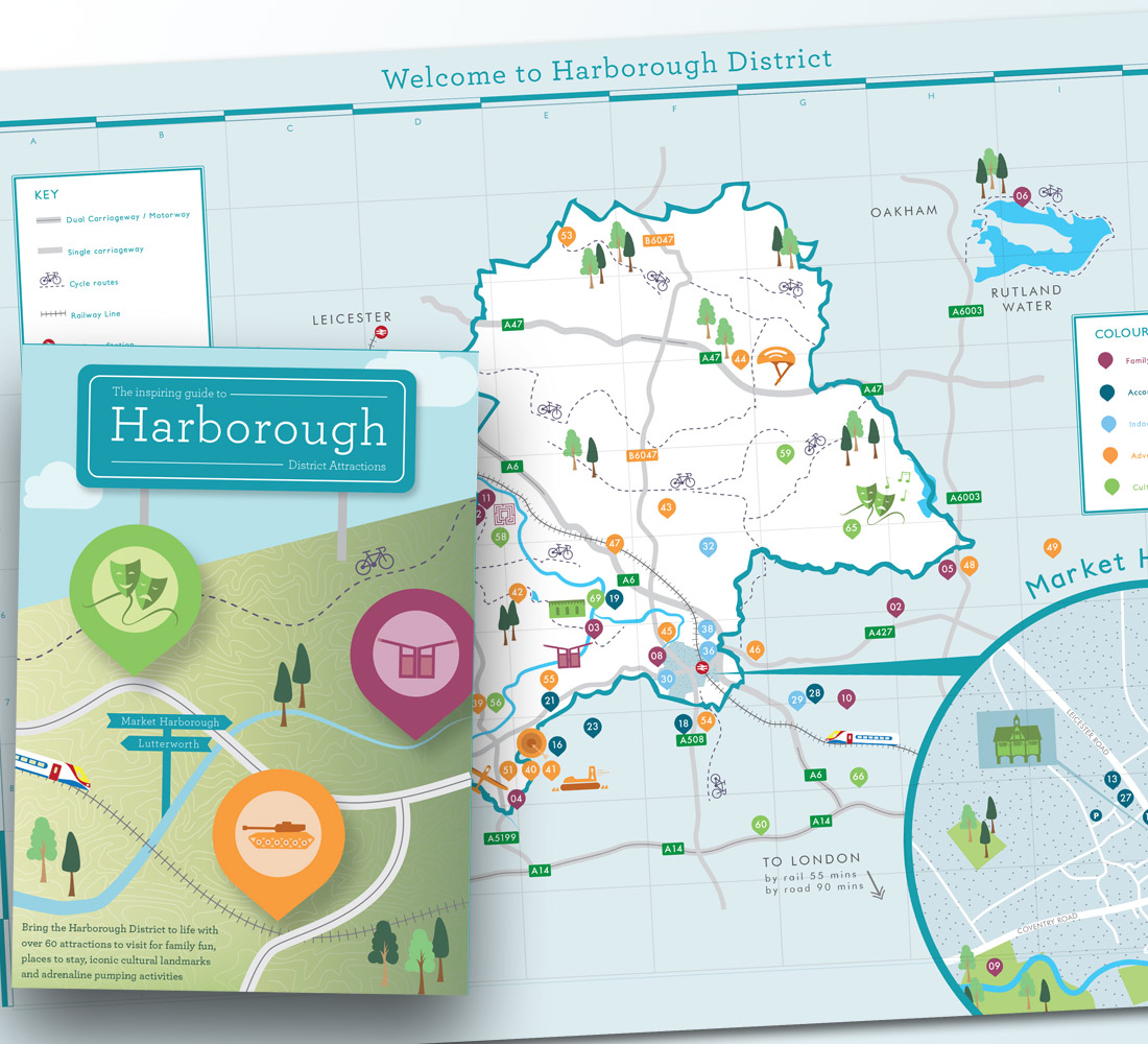 Harborough District Council hard copy tourism map