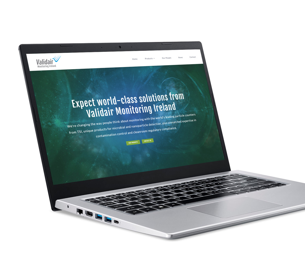 Validair Monitoring Ireland website by Swordfish