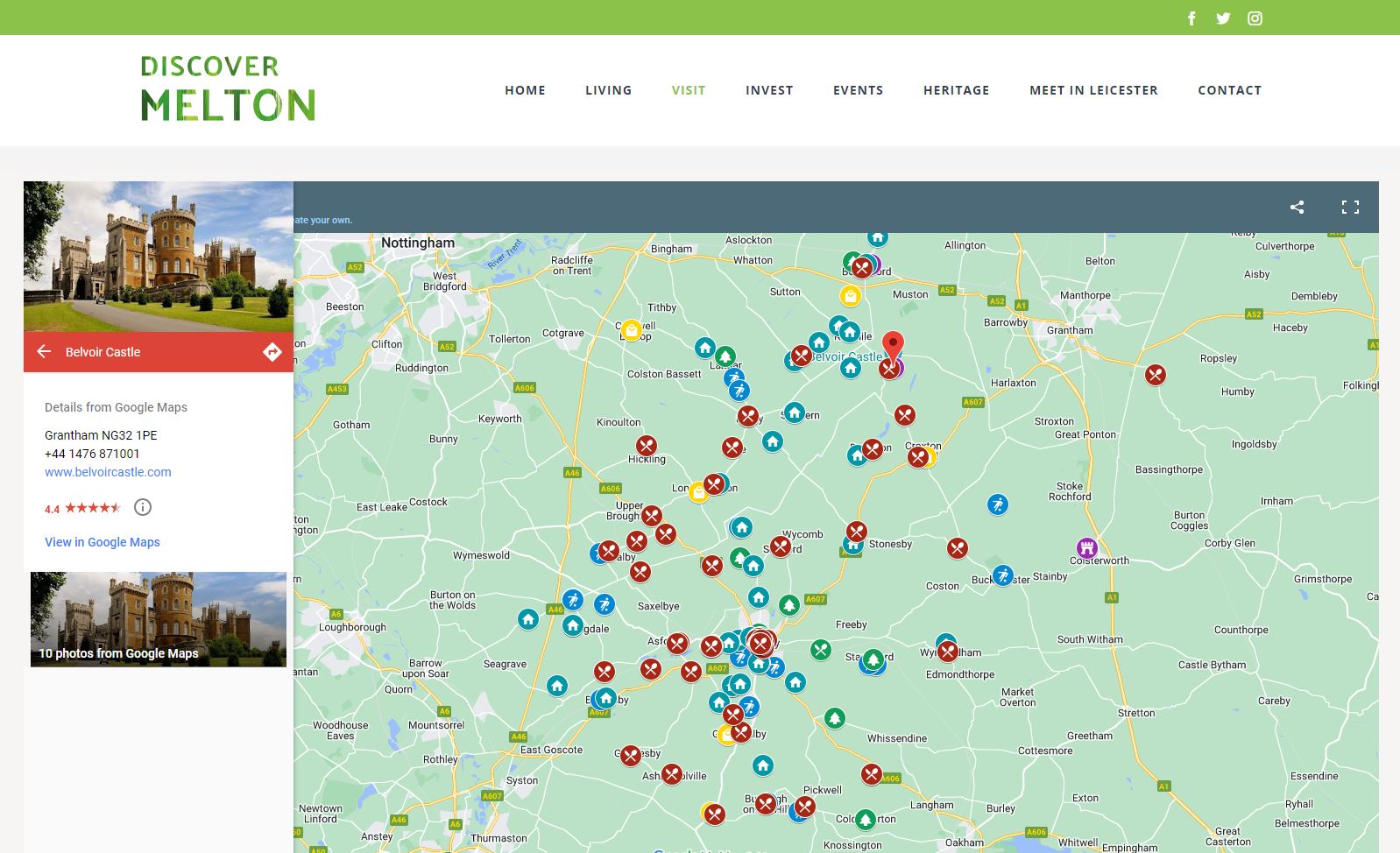 Discover Melton online interactive attractions map